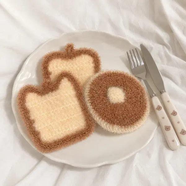 뜨개 수세미 빵수세미 식빵 고양이식빵 핫케이크 수세미