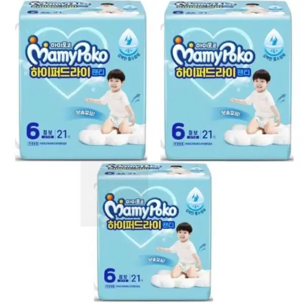 무료배송) 마미포코 하이퍼드라이 팬티 점보 남아용 21매 3팩