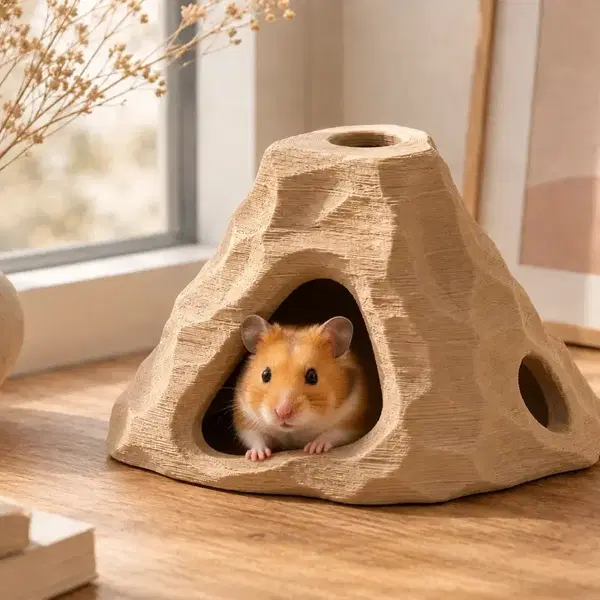 햄스터용 산 모양 은신처 집
